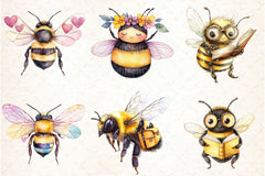 Cute Bees Clipart Bundle 16 - CraftNest - Digital Crafting and Art