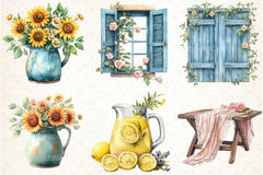 Summer Shabby Chic Decor Clipart Bundle - CraftNest - Digital Crafting and Art