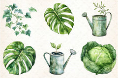 Green Garden Clipart Bundle - CraftNest - Digital Crafting and Art