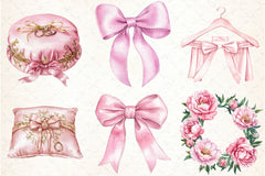 Pink Wedding Day Clipart Bundle - CraftNest - Digital Crafting and Art