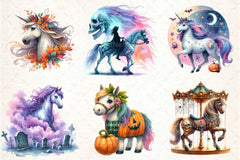 Halloween Horses Clipart Bundle 2 - CraftNest - Digital Crafting and Art