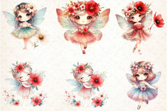 Flower Glitter Fairy Clipart Bundle - CraftNest - Digital Crafting and Art