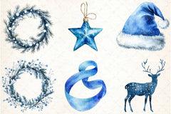 Christmas Blue Clipart Bundle - CraftNest - Digital Crafting and Art
