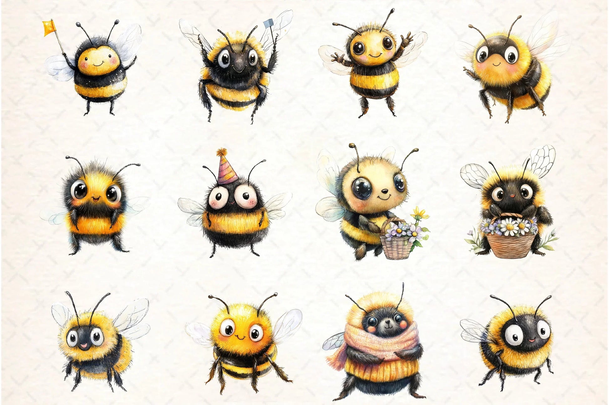 Bumblebee Clipart Bundle - CraftNest - Digital Crafting and Art