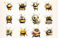 Bumblebee Clipart Bundle - CraftNest - Digital Crafting and Art