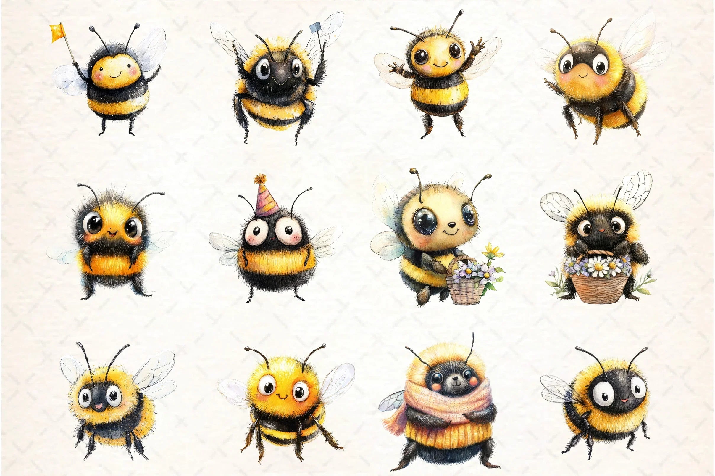 Bumblebee Clipart Bundle - CraftNest - Digital Crafting and Art