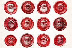 Seal Wax Christmas Santa Stamp Clipart Bundle - CraftNest - Digital Crafting and Art