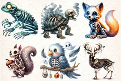 Halloween Skeleton Animals Clipart Bundle - CraftNest - Digital Crafting and Art