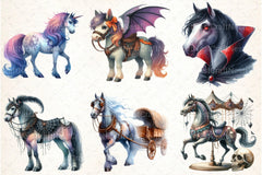 Halloween Horses Clipart Bundle 2 - CraftNest - Digital Crafting and Art