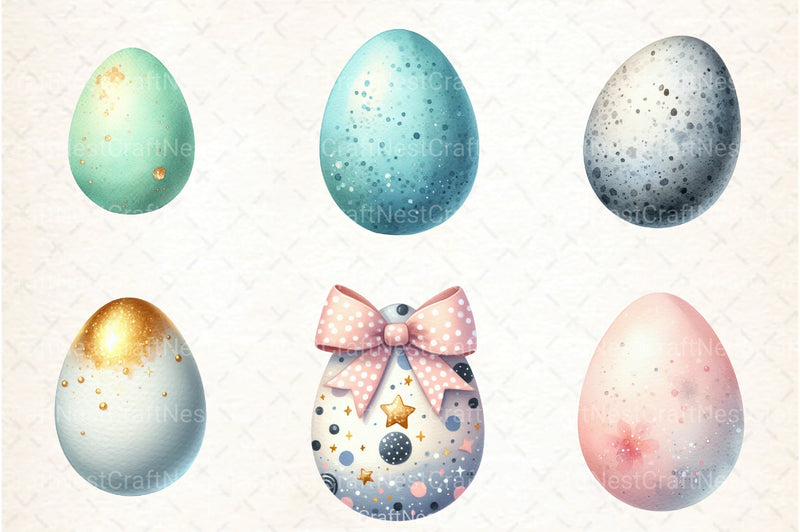 Watercolor Eggs Clipart Bundle - CraftNest - Digital Crafting and Art
