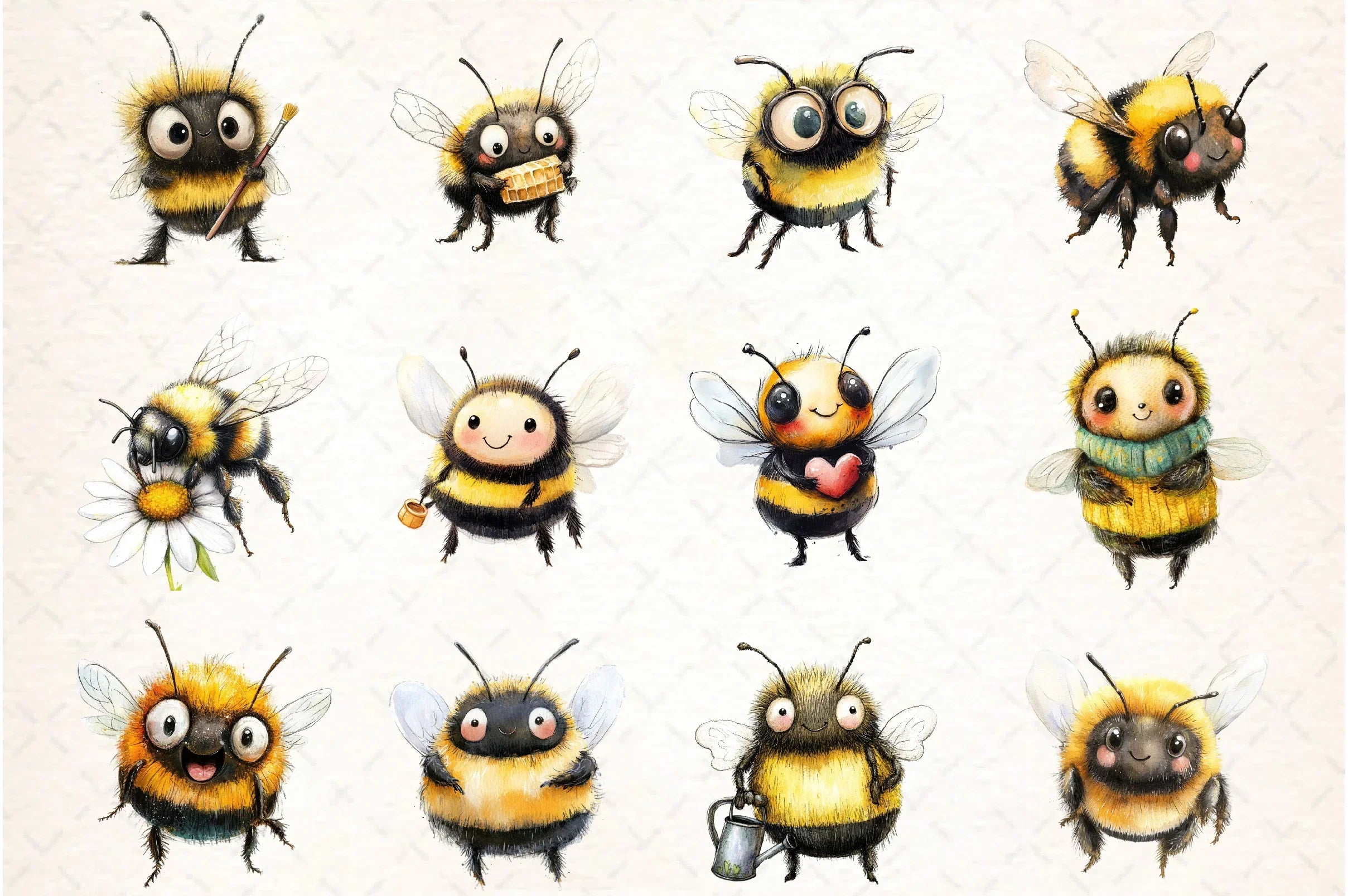 Bumblebee Clipart Bundle - CraftNest - Digital Crafting and Art