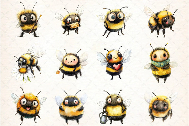 Bumblebee Clipart Bundle - CraftNest - Digital Crafting and Art