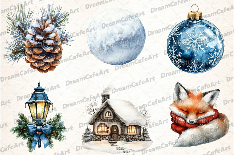 Chilly Christmas Day Clipart Bundle - CraftNest - Digital Crafting and Art