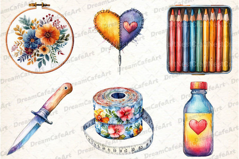 Crafting Clipart Bundle for Creative Projects - CraftNest - Digital Crafting and Art