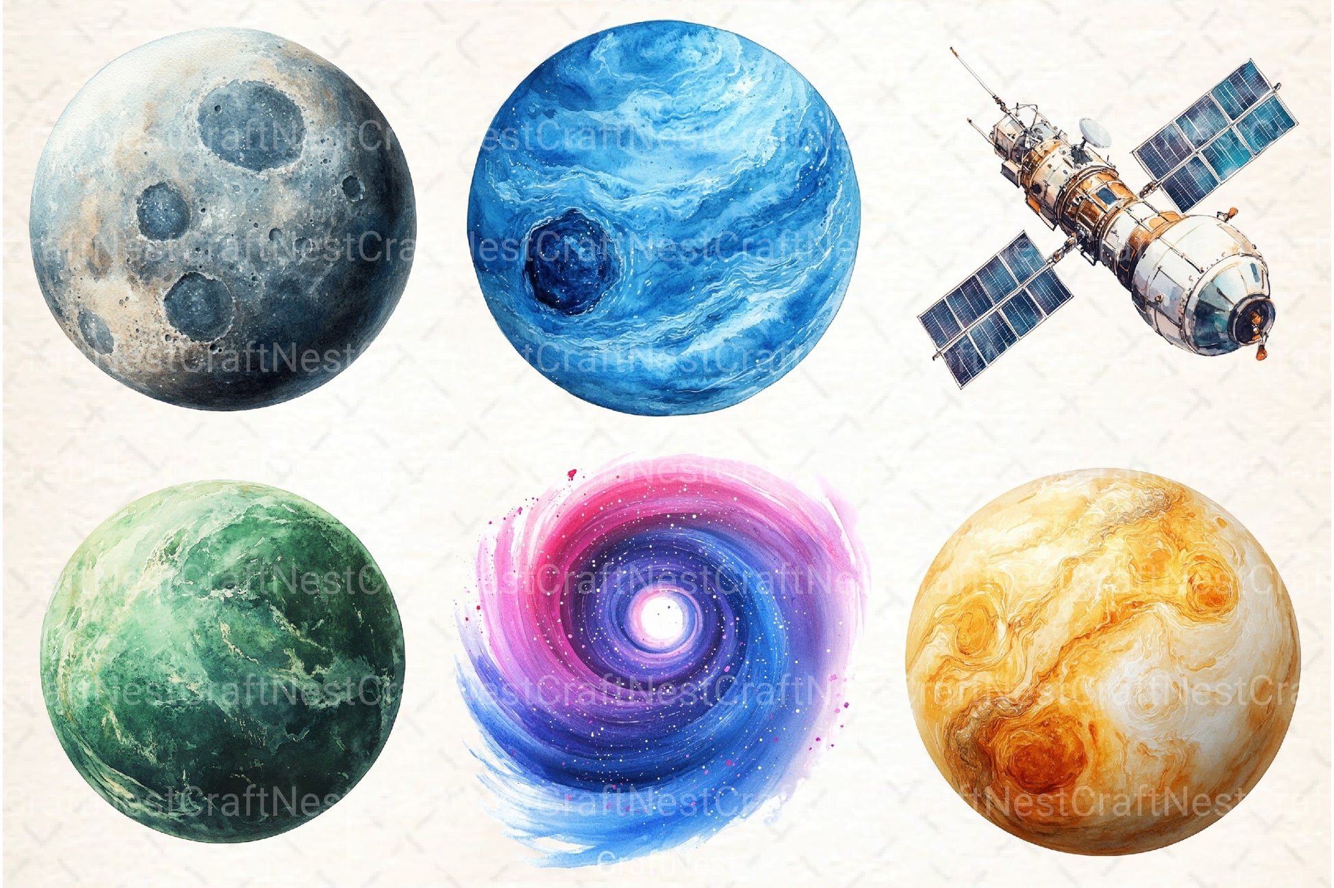 Solar System Clipart Bundle - CraftNest - Digital Crafting and Art