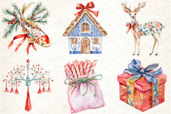 Christmas Chinoiserie Clipart Bundle - CraftNest - Digital Crafting and Art