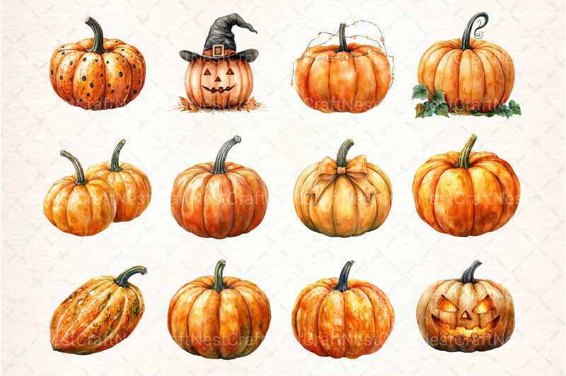 Pumpkin Patch Thanksgiving Clipart Bundle - CraftNest - Digital Crafting and Art