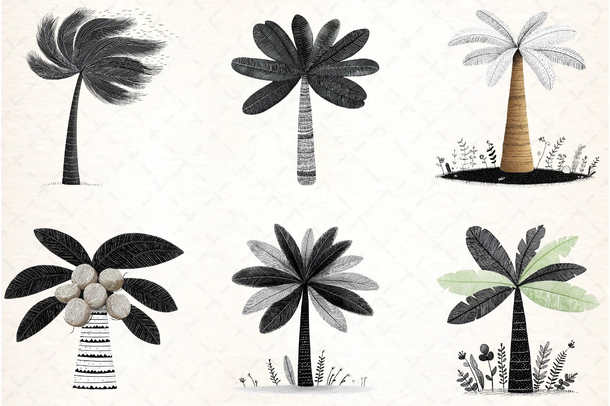 Tropical Palm Trees Clipart Bundle - CraftNest - Digital Crafting and Art