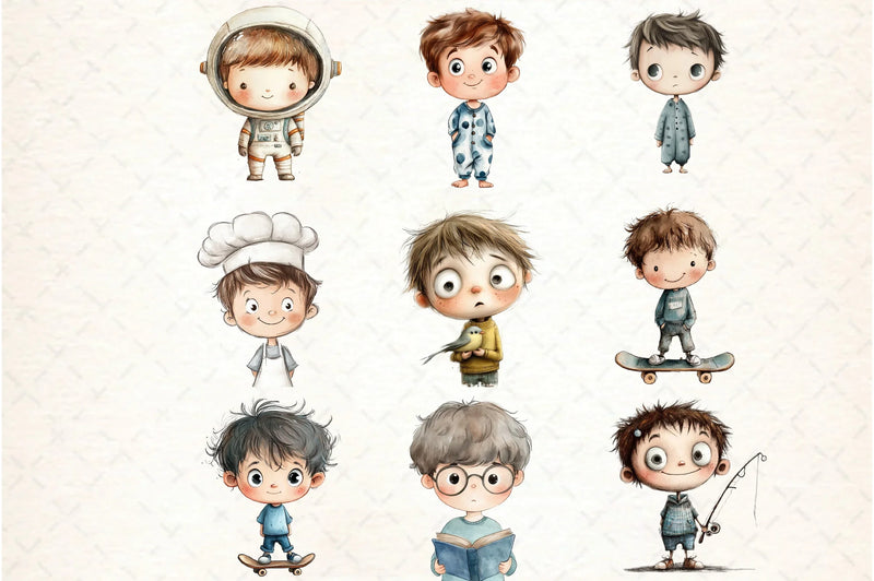 Just Boys Clipart Bundle - CraftNest - Digital Crafting and Art