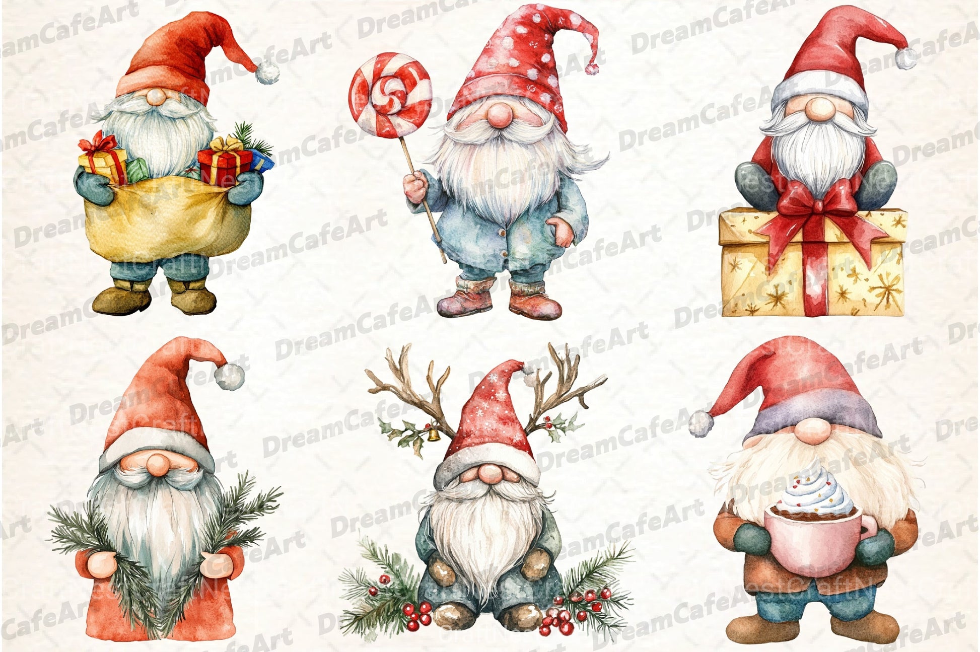 Merry Christmas Gnomes Clipart Bundle - CraftNest - Digital Crafting and Art