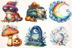 Groovy Halloween Clipart Bundle 25 - CraftNest - Digital Crafting and Art