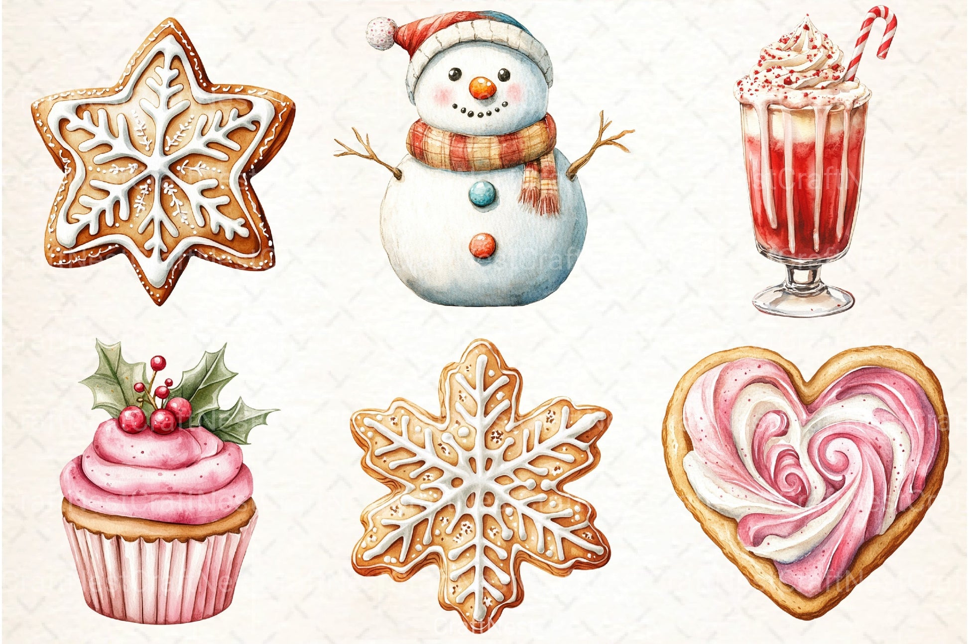 Sweet Christmas Clipart Bundle 7 - CraftNest - Digital Crafting and Art