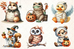 Halloween Mummy Animals Clipart Bundle - CraftNest - Digital Crafting and Art
