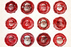 Seal Wax Christmas Santa Stamp Clipart Bundle - CraftNest - Digital Crafting and Art