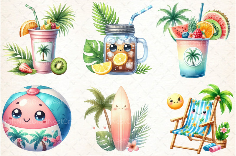 Summer Clipart Bundle 87 - CraftNest - Digital Crafting and Art
