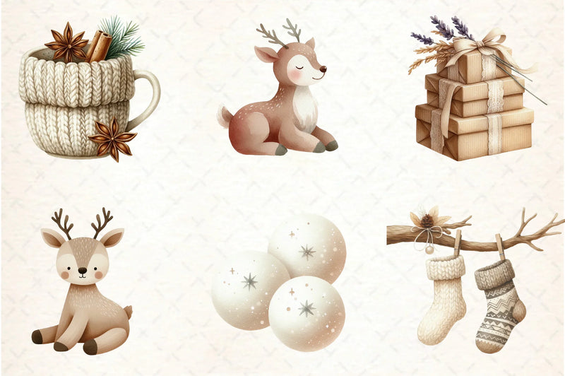 Nordic Christmas Clipart Bundle - CraftNest - Digital Crafting and Art