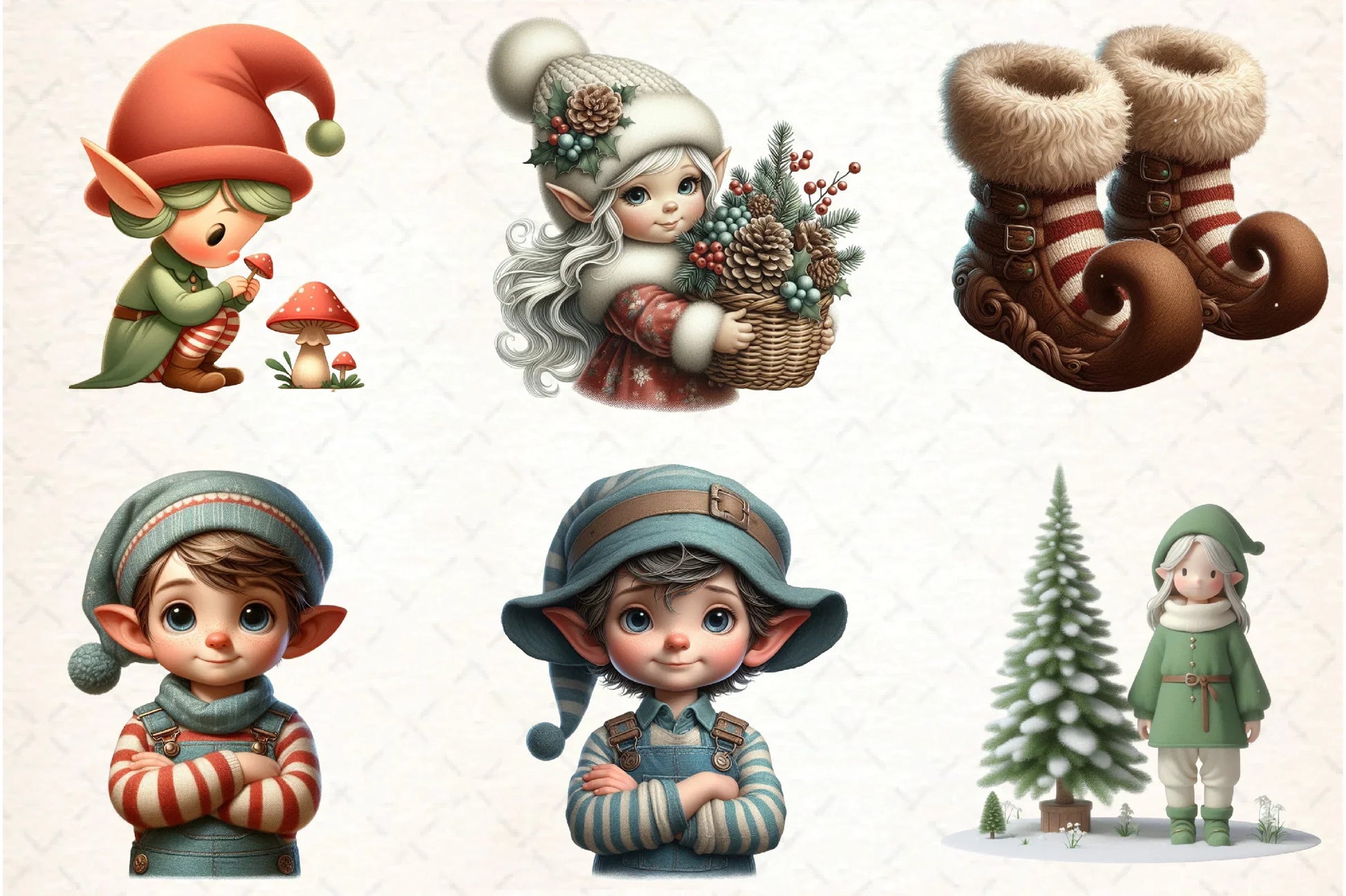 Christmas Elf Clipart Bundle - CraftNest - Digital Crafting and Art