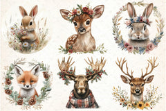 Woodland Portraits Clipart Bundle - CraftNest - Digital Crafting and Art