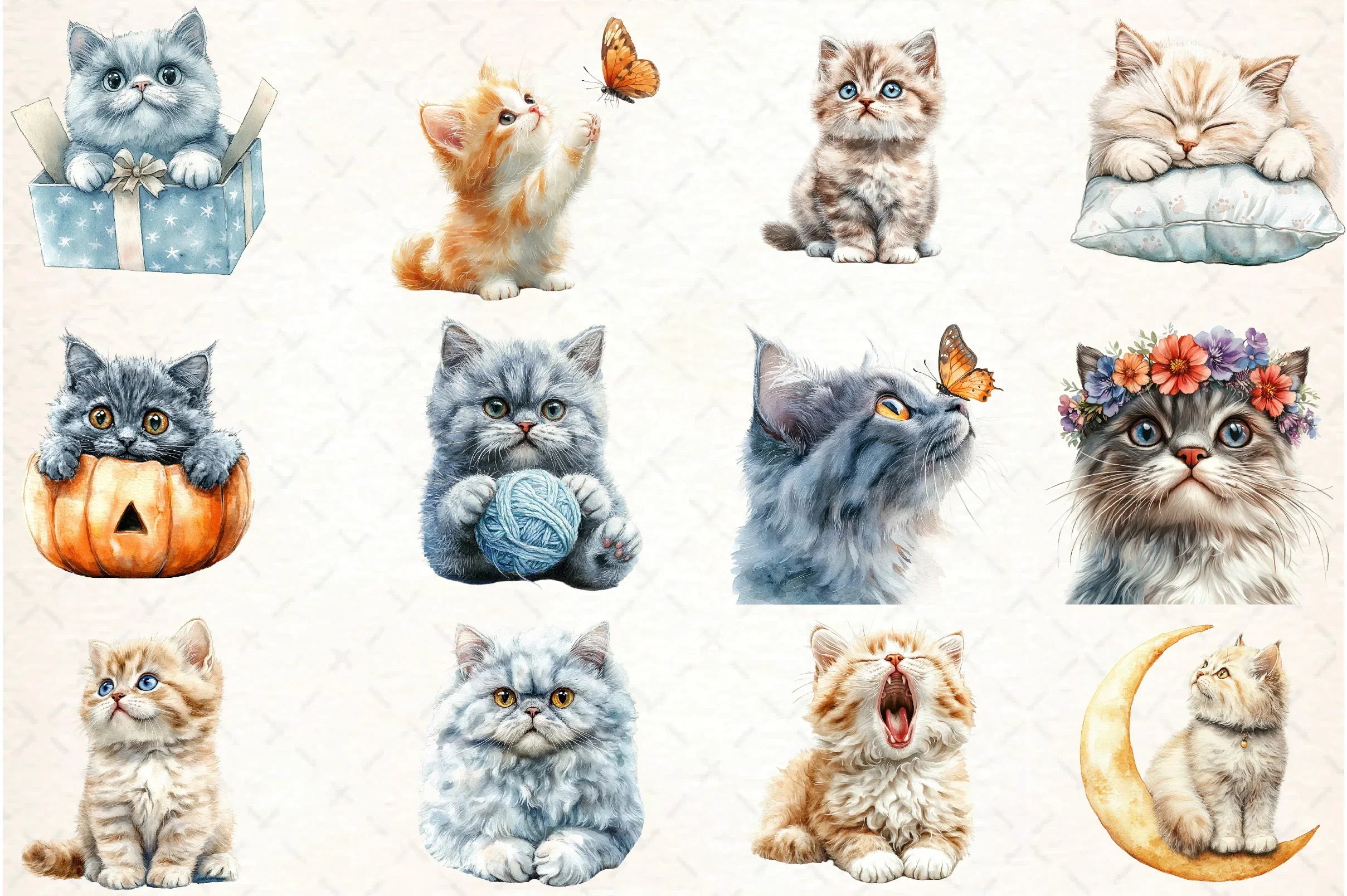 Selkirk Rex Cat Clipart Bundle - CraftNest - Digital Crafting and Art