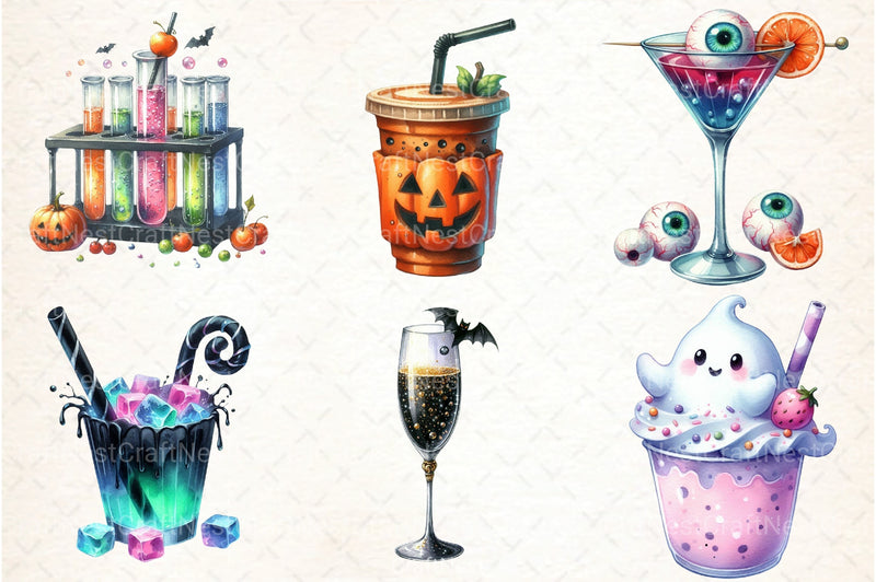Halloween Drinks Clipart Bundle - CraftNest - Digital Crafting and Art