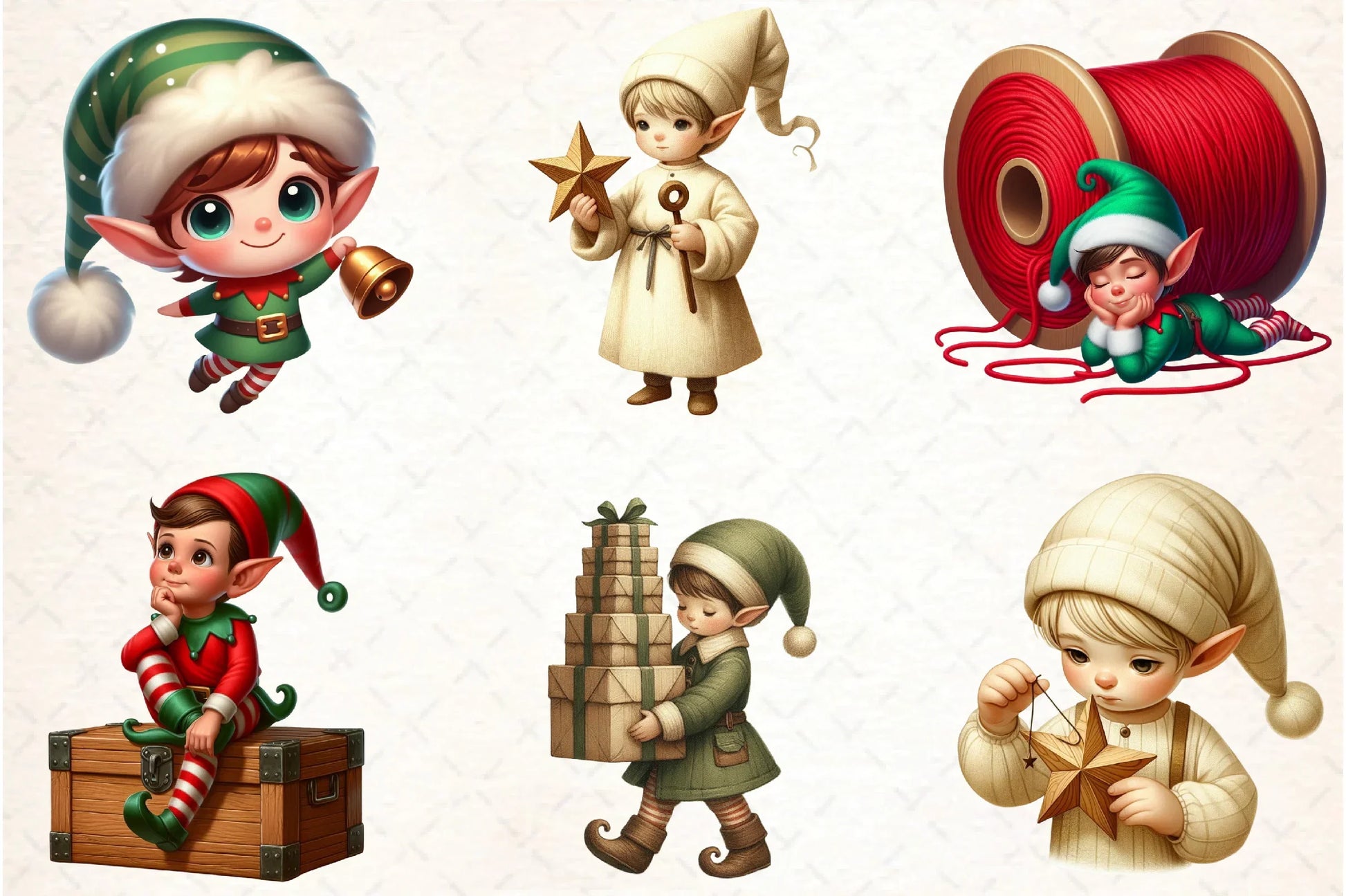Christmas Elf Clipart Bundle - CraftNest - Digital Crafting and Art