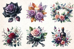 Halloween Flowers Clipart Bundle 4 - CraftNest - Digital Crafting and Art