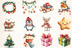 Cute Christmas Clipart Bundle 09 - CraftNest - Digital Crafting and Art