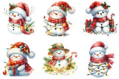 Christmas Cute Snowman Clipart Bundle 99 - CraftNest - Digital Crafting and Art