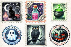 Halloween Stamp Clipart Bundle 1 - CraftNest - Digital Crafting and Art