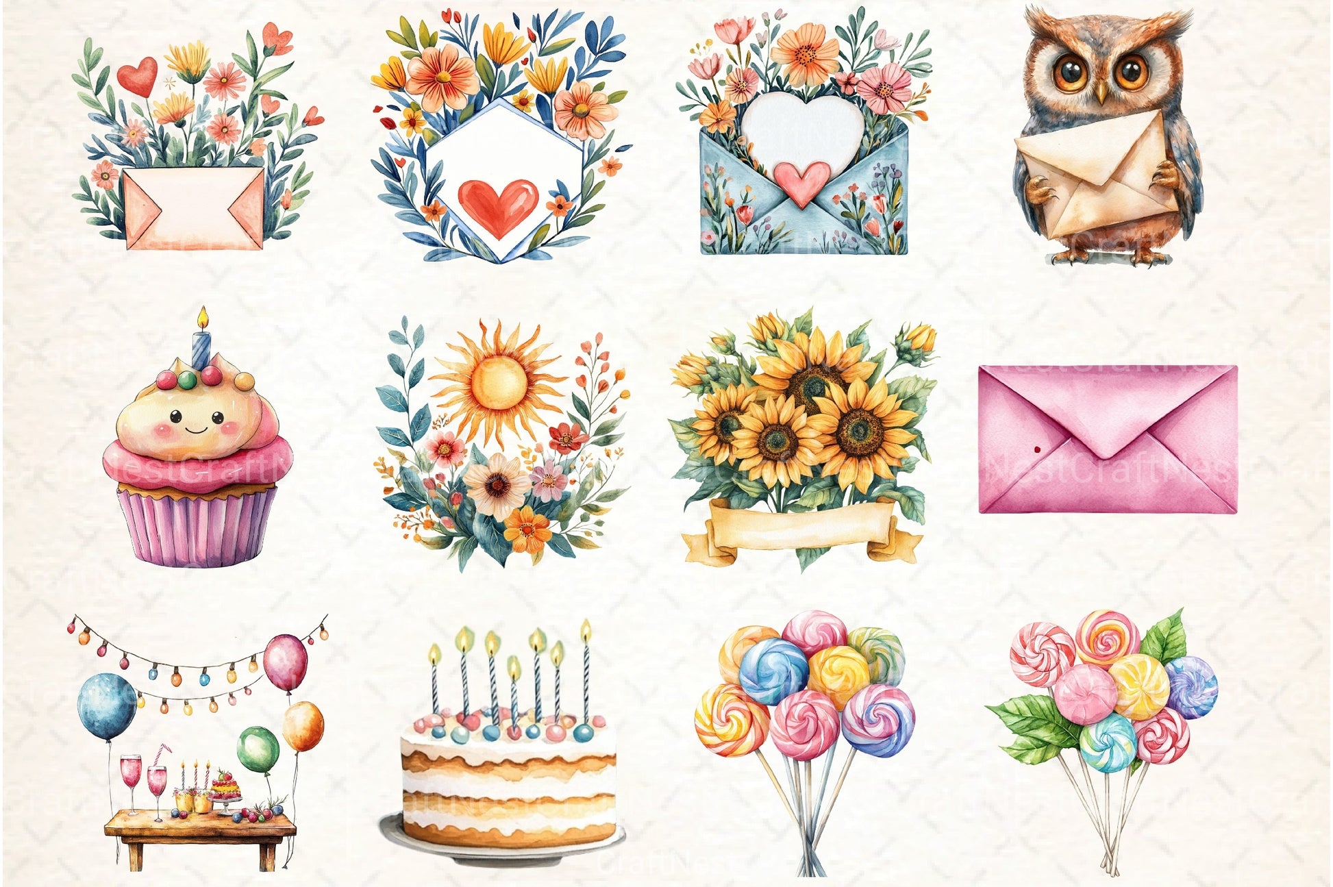 Birthday Clipart Bundle for Creative Designs - CraftNest - Digital Crafting and Art