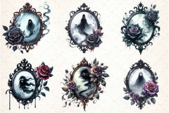 Gothic Antique Mirror Clipart Bundle - CraftNest - Digital Crafting and Art
