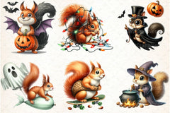 Funny Halloween Squirrel Clipart Bundle - CraftNest - Digital Crafting and Art