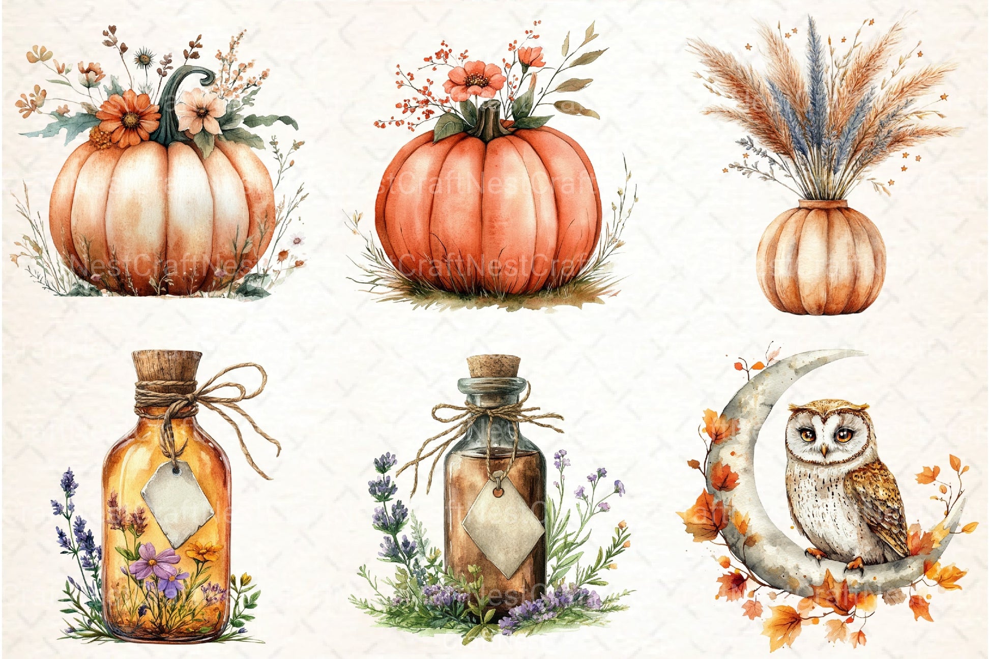 Boho Halloween Clipart Bundle 1 - CraftNest - Digital Crafting and Art