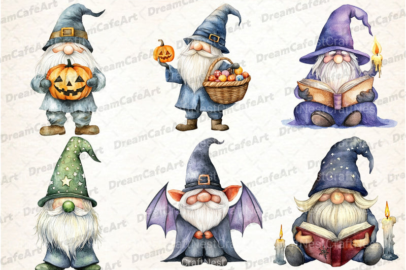 Halloween Gnome Clipart Bundle 24 - CraftNest - Digital Crafting and Art