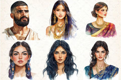 Ethnic Portrait Clipart Bundle - CraftNest - Digital Crafting and Art