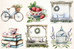 Summer Shabby Chic Decor Clipart Bundle - CraftNest - Digital Crafting and Art