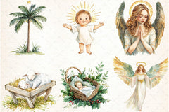 Cute Christmas Nativity Clipart Bundle 1 - CraftNest - Digital Crafting and Art