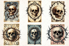 Vintage Halloween Tarot Card Clipart Bundle - CraftNest - Digital Crafting and Art