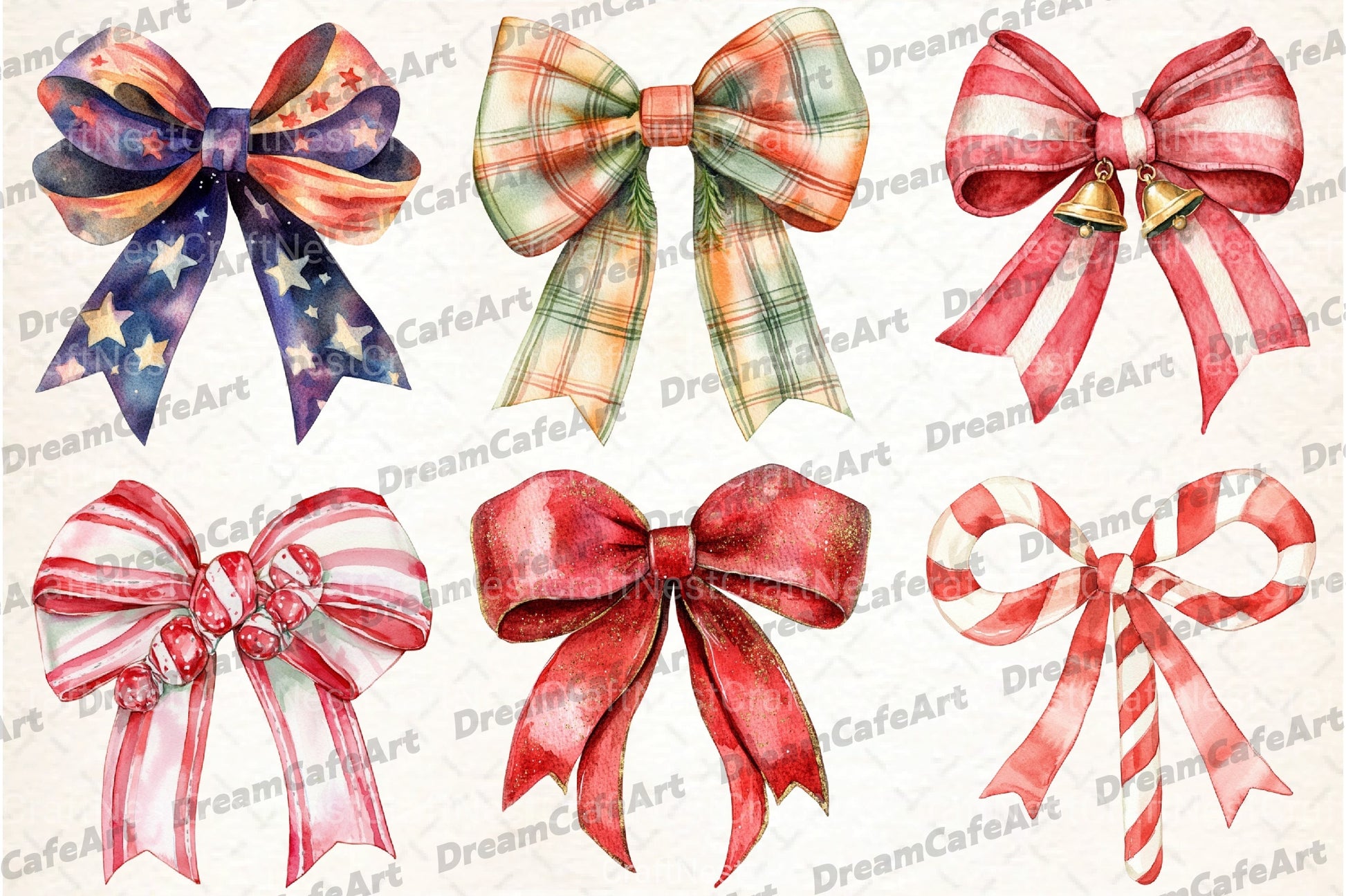 Christmas Bow Clipart Bundle 99 - CraftNest - Digital Crafting and Art