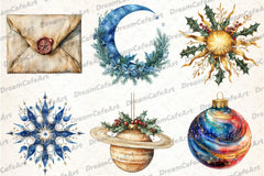 Celestial Christmas Clipart Bundle1 - CraftNest - Digital Crafting and Art